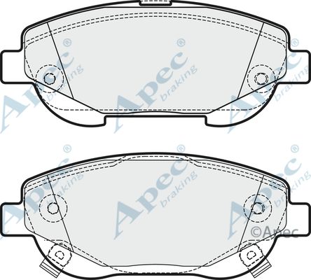 APEC BRAKING stabdžių trinkelių rinkinys, diskinis stabdys PAD1808